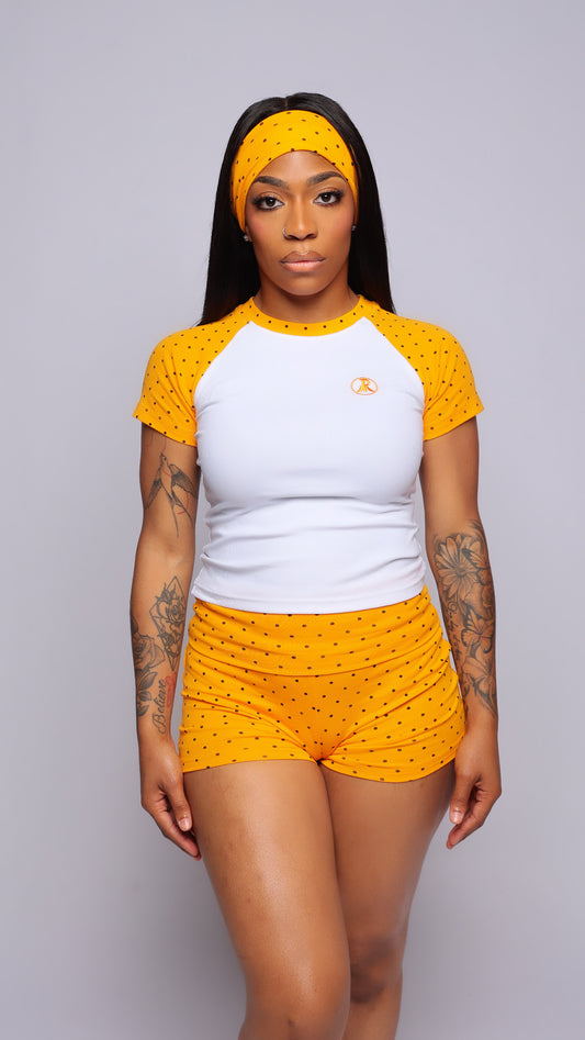 Polka dot bae set - orange crush