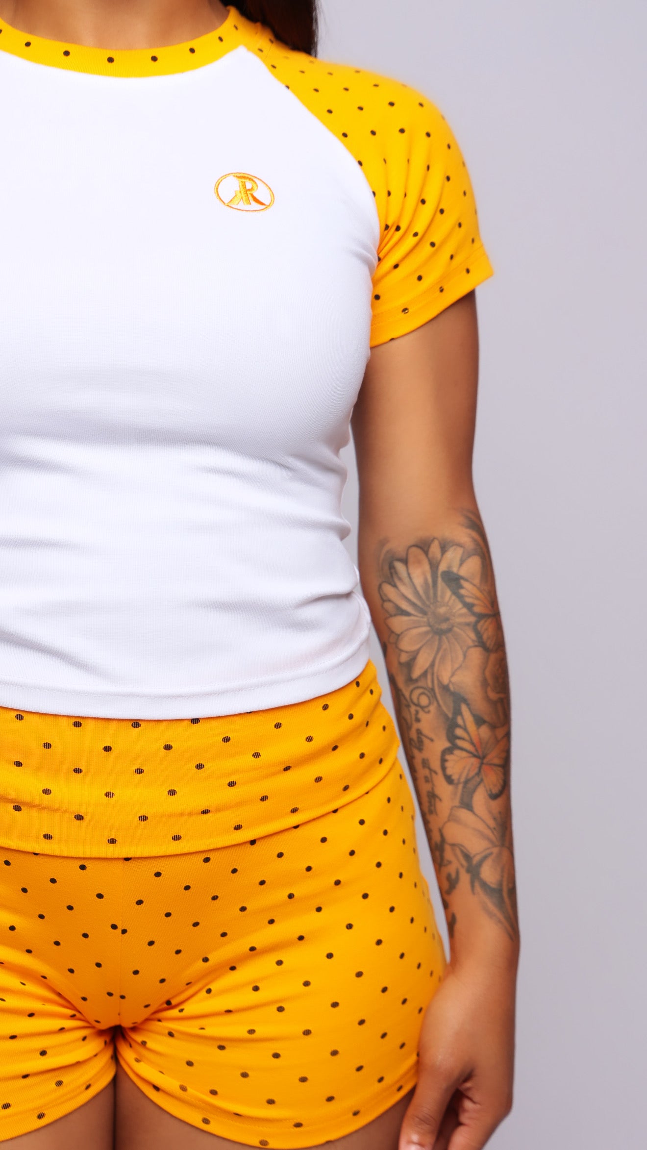 Polka dot bae set - orange crush