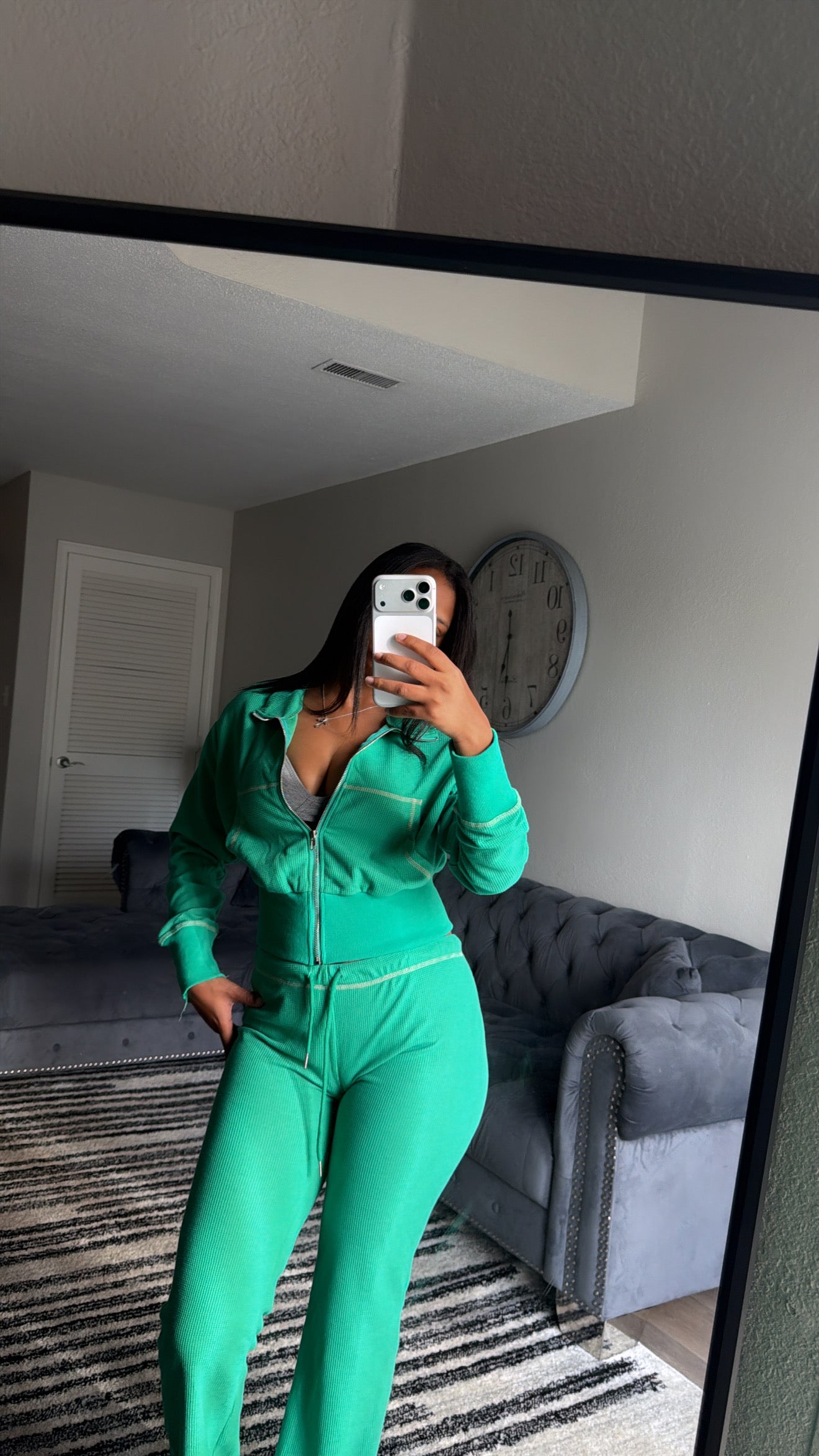 Forest Green Waffle Set