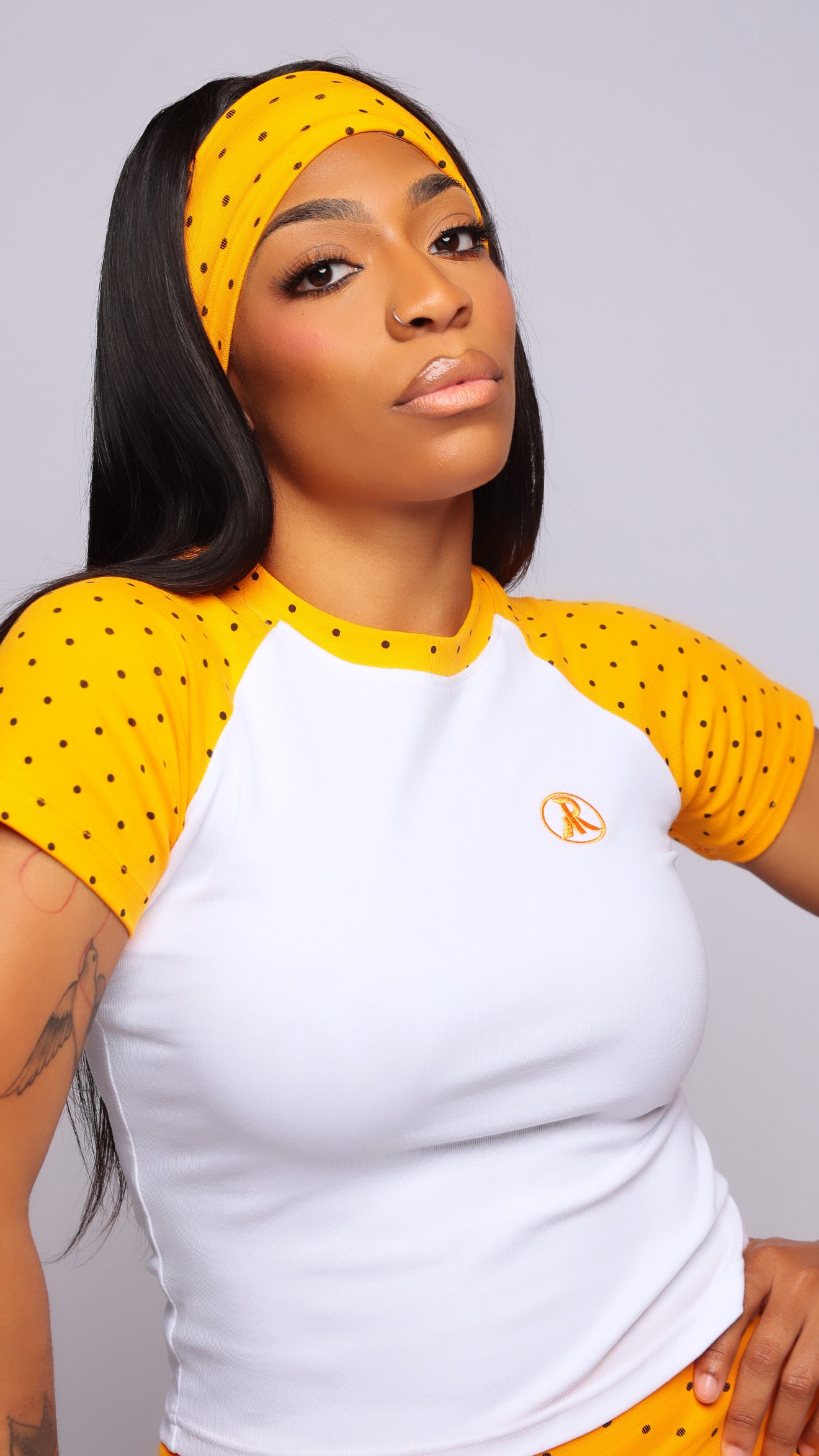 Polka dot bae set - orange crush